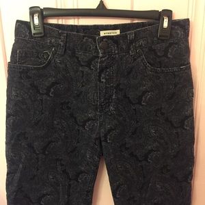 Soft velvet patterned jeans